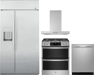 4 Piece Package Includes Refrigerator, Range, Hood And Dishwasher